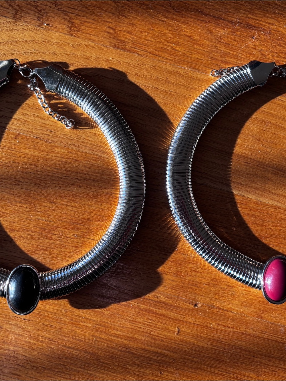 Opyum Silver Color Brass Collar Necklace - Picture 5 of 8